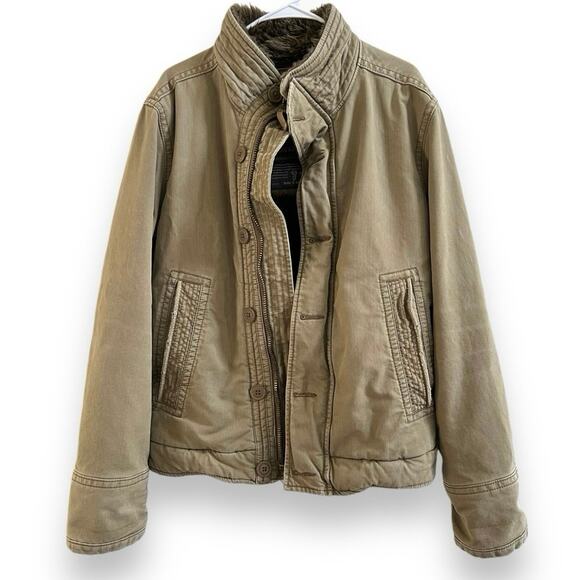 Abercrombie & Fitch Vintage Adirondack Coat Tan Heavyweight Jacket Men’s Small - Picture 2 of 15